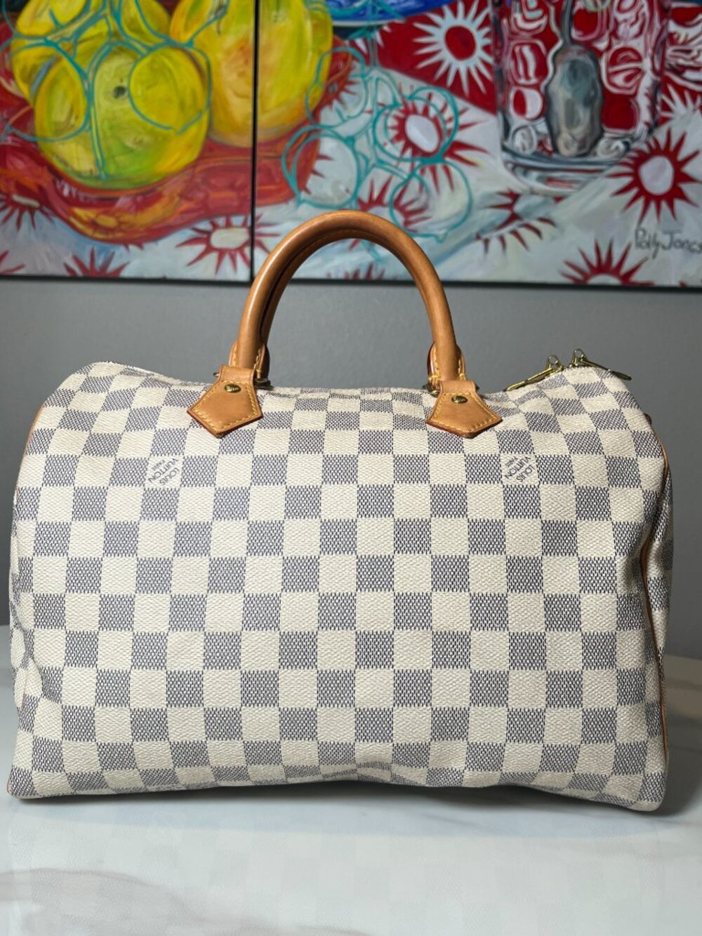 Louis Vuitton Speedy 30 Damier Azur w/ Lock Keys & Original Dust Bag - Picture 3 of 16